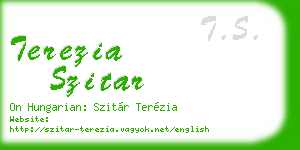 terezia szitar business card